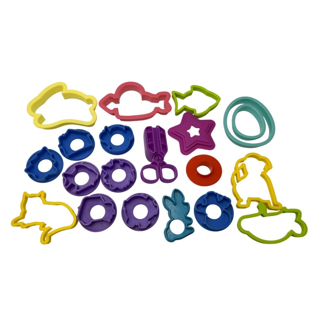 VTG Play Dough Assorted Tools-Stamps-Dies (Set of 20)